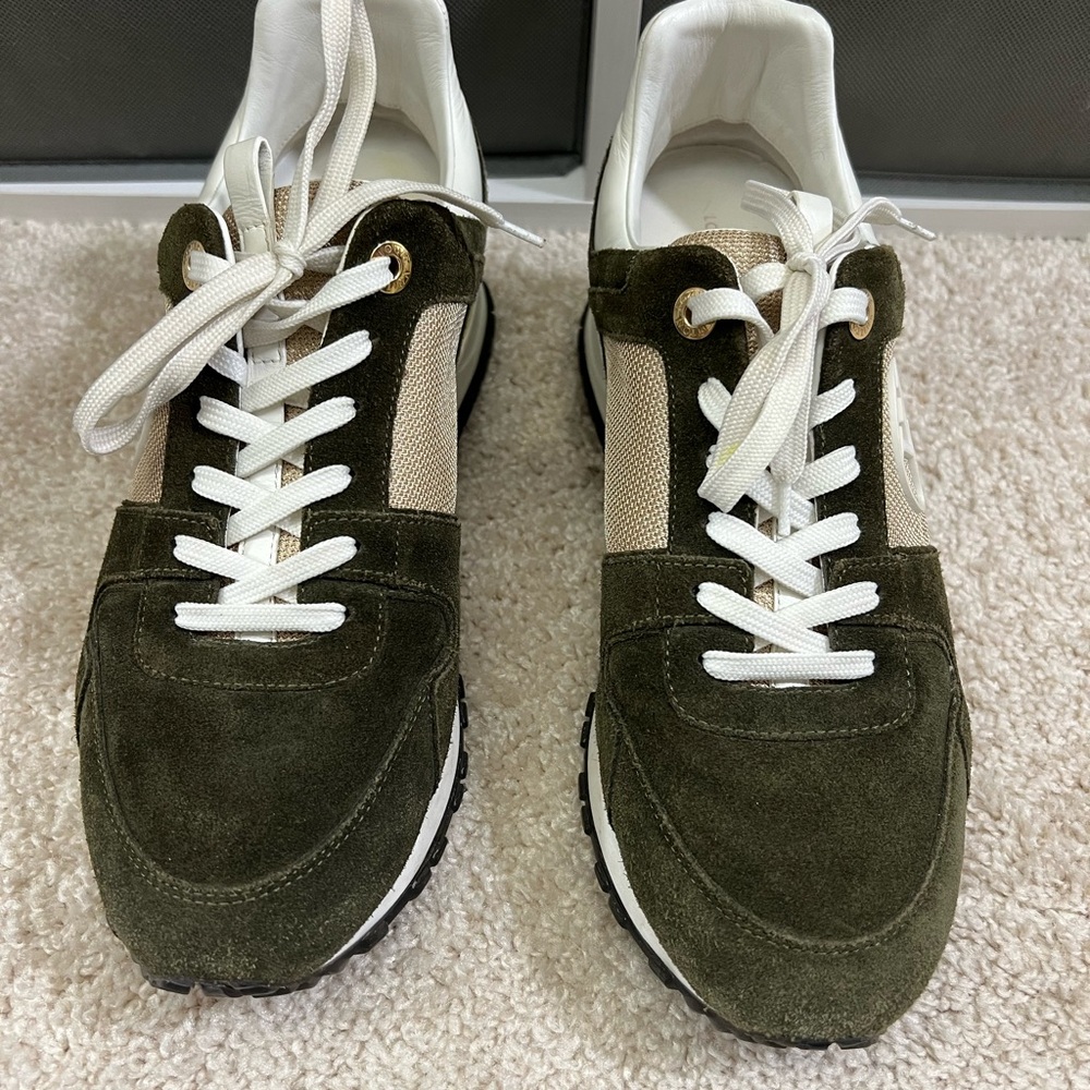 Louis Vuitton Green and Beige Women’s  Sneakers